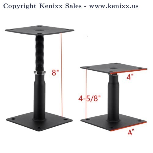 2 Pack Adjustable Support Jack for The Floor Post Floor Joist Black