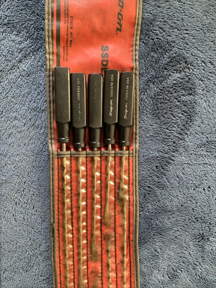 Snap On Screwdriver Set, Older Style….see Pics….black Handle