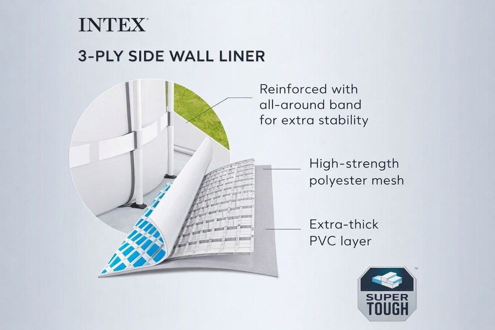 Intex 12ft x 30 in Prism Frame Above Ground Pool Set with Filter Pump