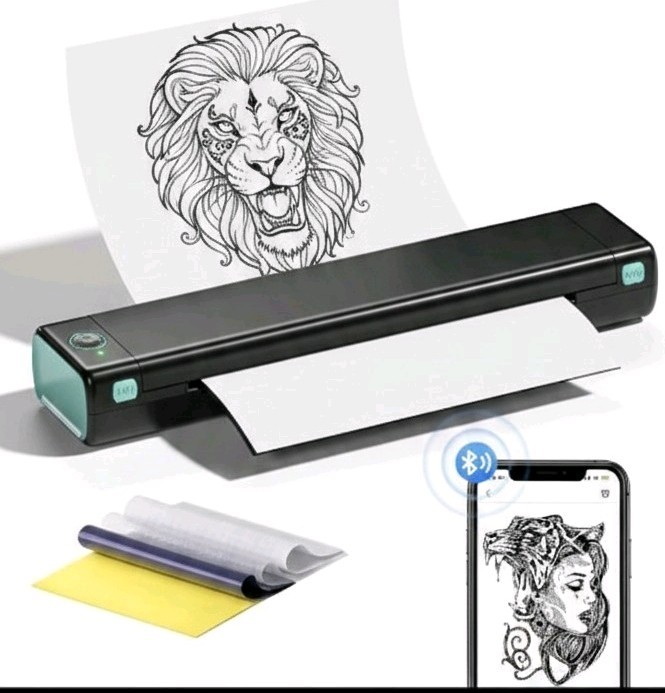 Phomemo Mo8F Bluetooth Stencil Printer Portable Black w/ Carrying Case