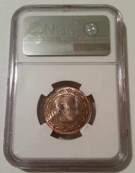 Canada George V 1917 Cent MS64 RB NGC