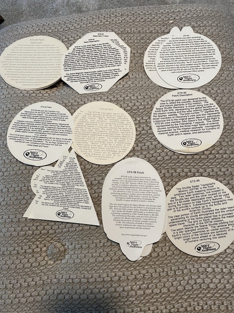 Space Shuttle Patch Decals Selling Individually , See Description To Missions