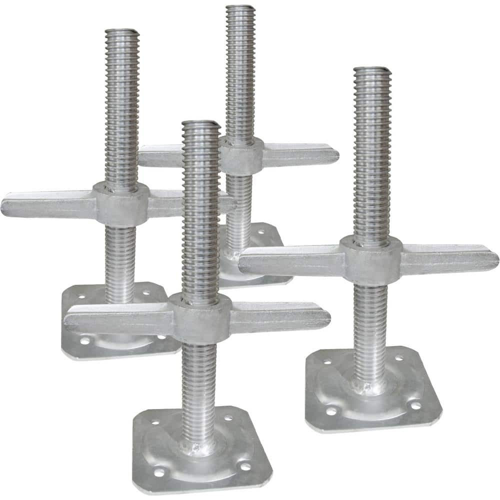 Scaffolding Platform Leveling Jack 4Pc Steel Baker Style Foundation Construction