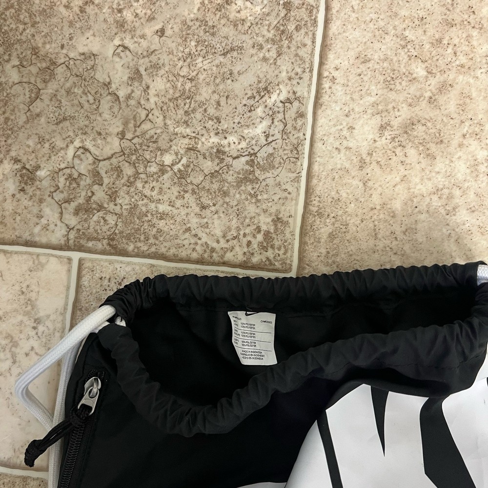 Nike & adidas Black Polyester Gym Bags Drawstring Sack Duffle Zip Bundle