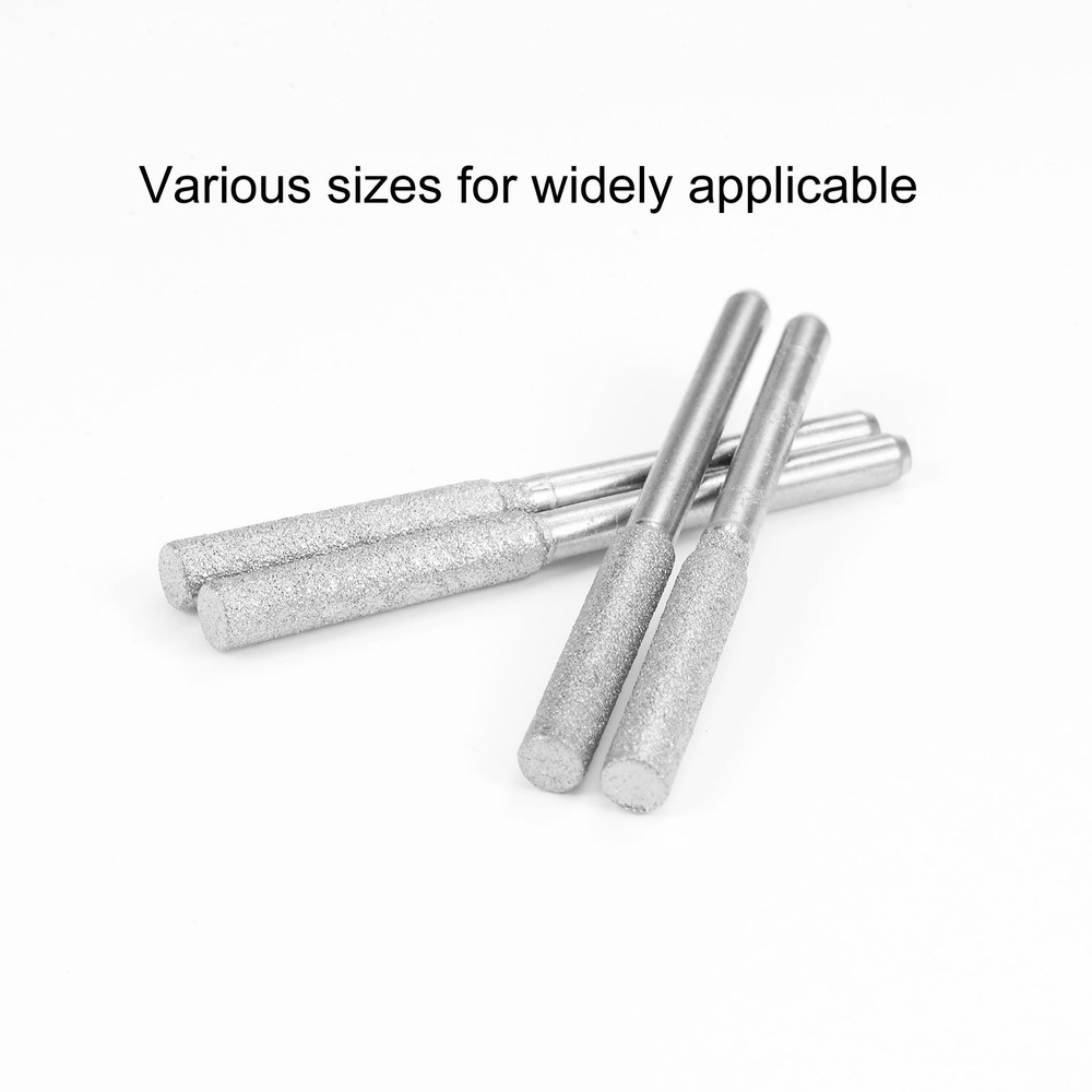 12pcs Diamond Coated Chainsaw Sharpener Bits 5/32" 4mm Grinder