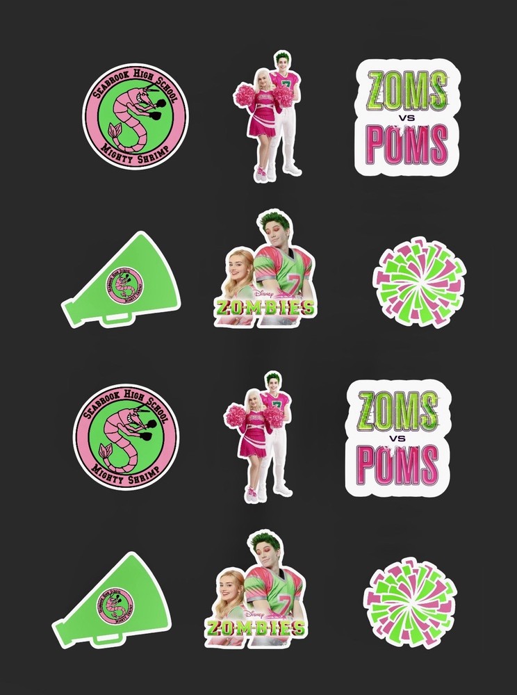 Zombies Birthday Cupcake Toppers
