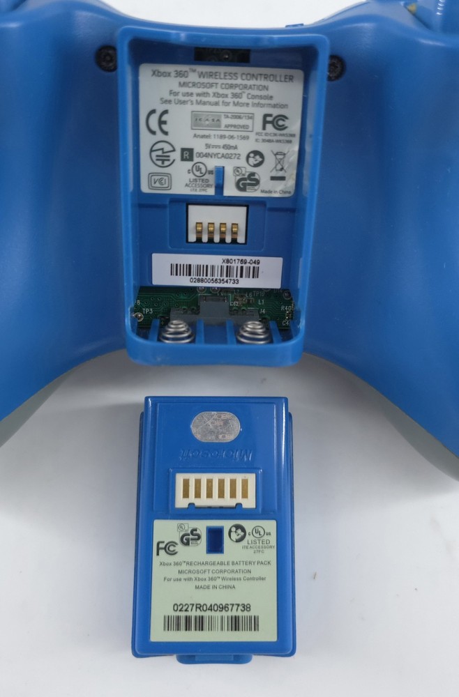 Official OEM Microsoft Xbox 360 Wireless Controller Blue & Gray Limited Edition