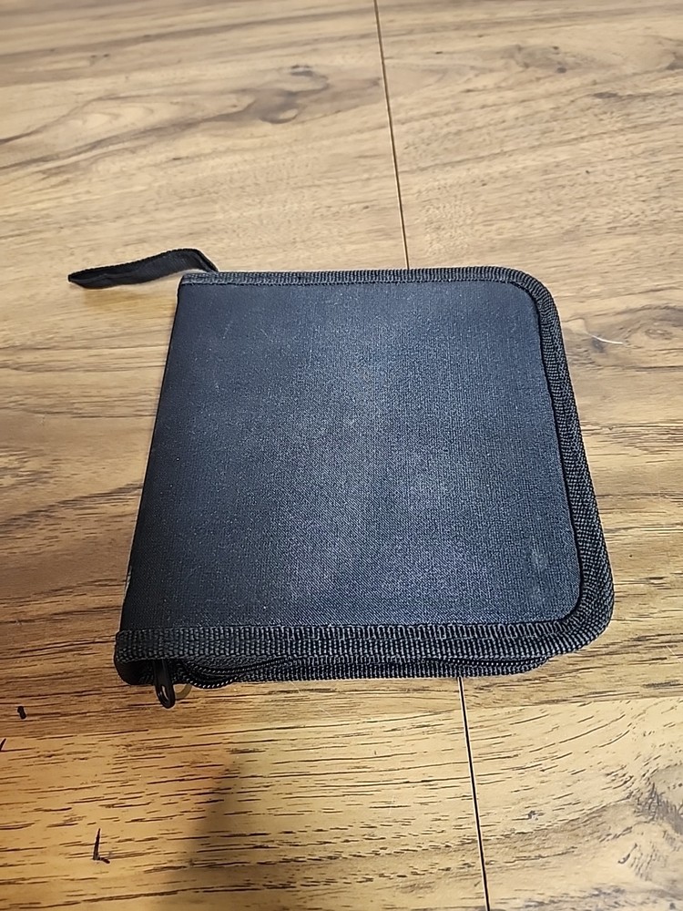 Vintage Black Cd Storage Case Carrying Case