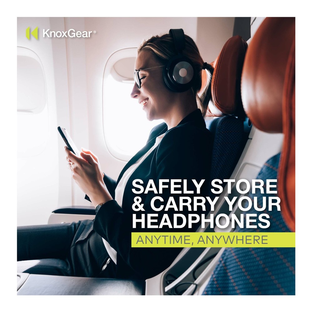 Knox Gear Large Headphone Case with EVA Hard Shell