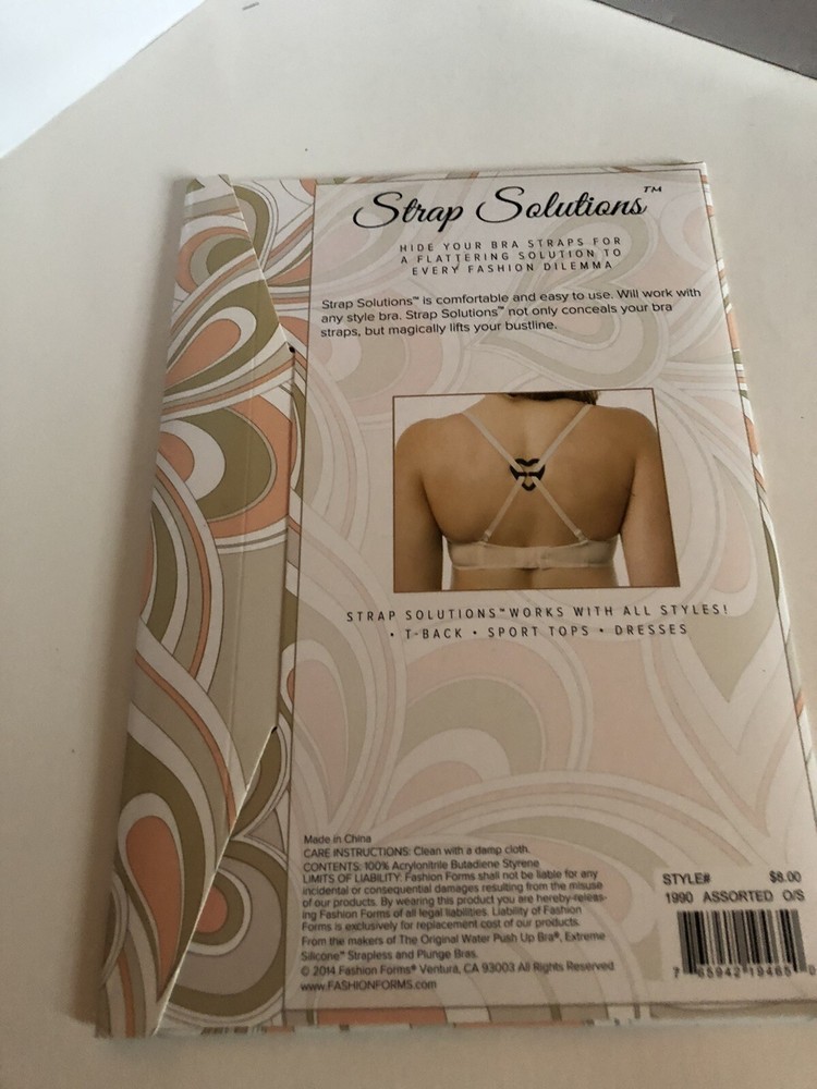 Strap Solutions 3 pack fashionforms for bra straps clear black nude A3