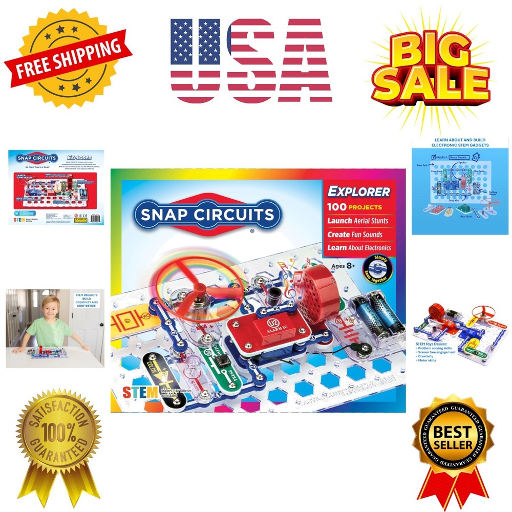 Jr. Electronics Exploration Kit, Over 100 Projects, Full Color Project Manual...