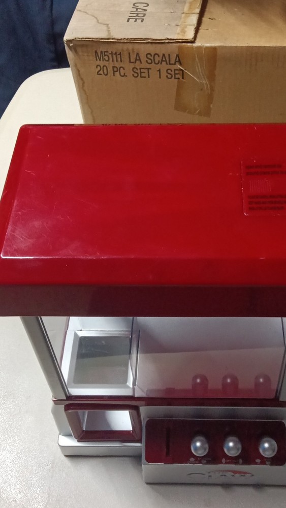 Etna The Claw Mini Claw Machine Arcade Tabletop Toy Red Silver