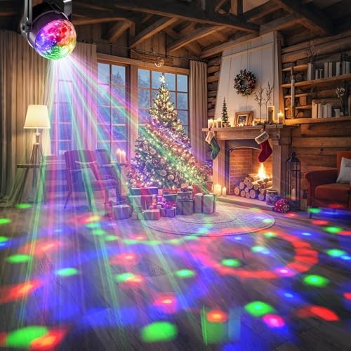 3-Pack Sound Activated Party Lights with Remote Control Dj Lighting, Disco LED