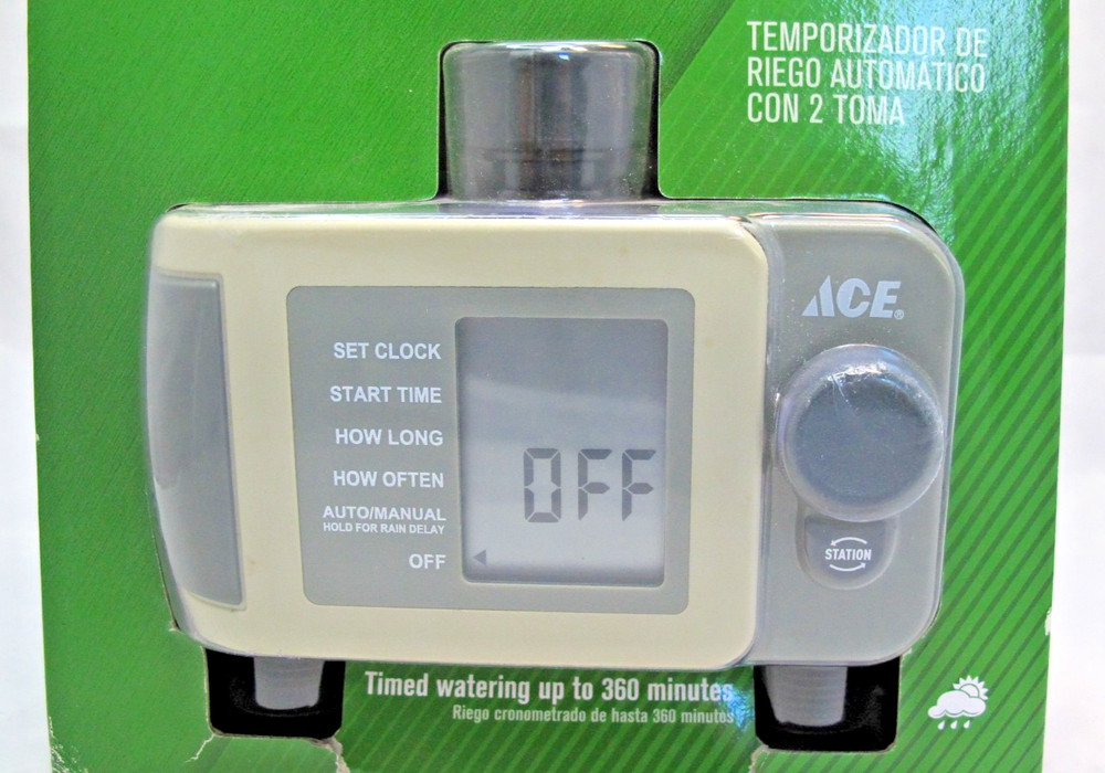 Ace Automatic Programmable 2 Outlet Water Timer #7436736