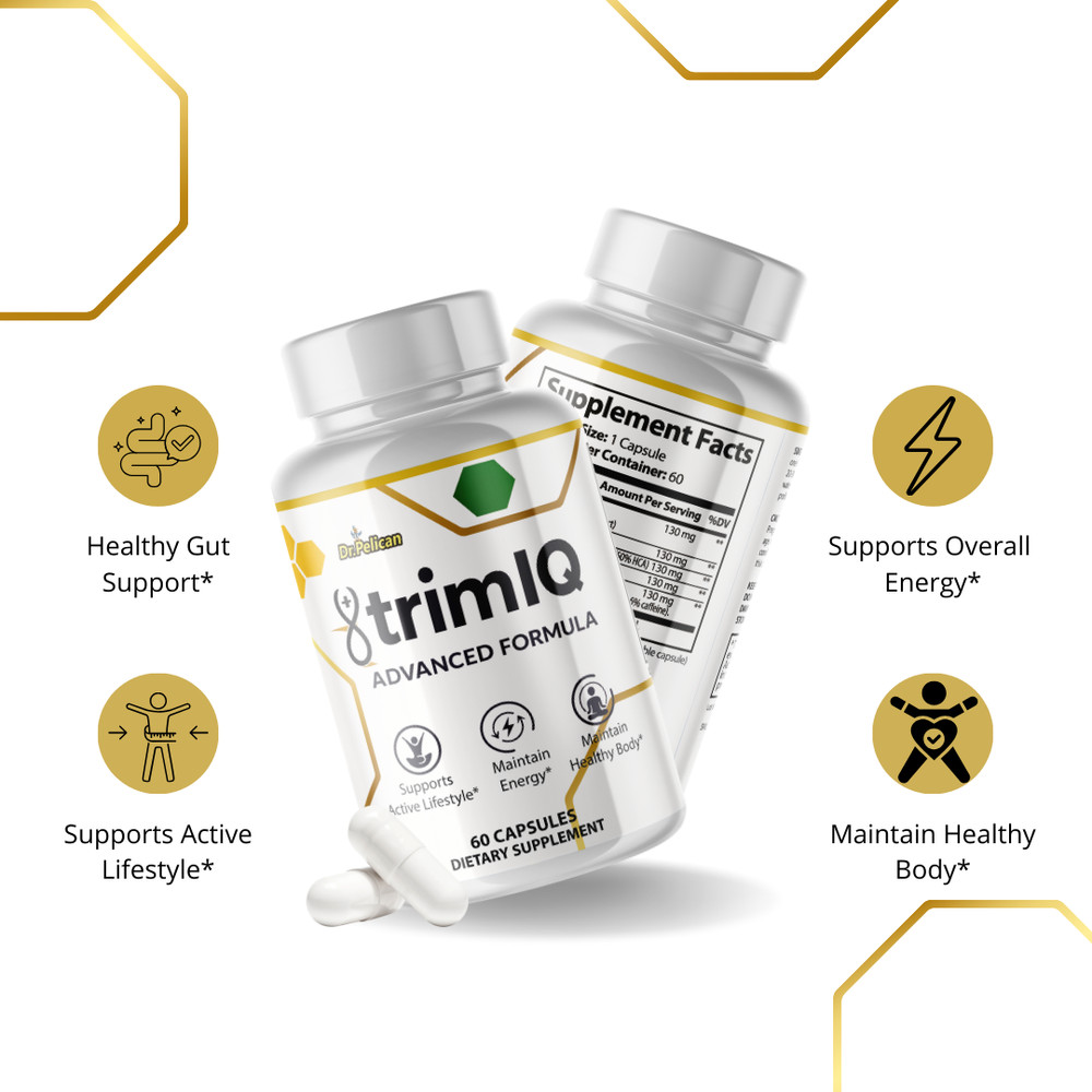 TrimIQ- Immune & Weight Support- 3 Bottles - 180 Capsules