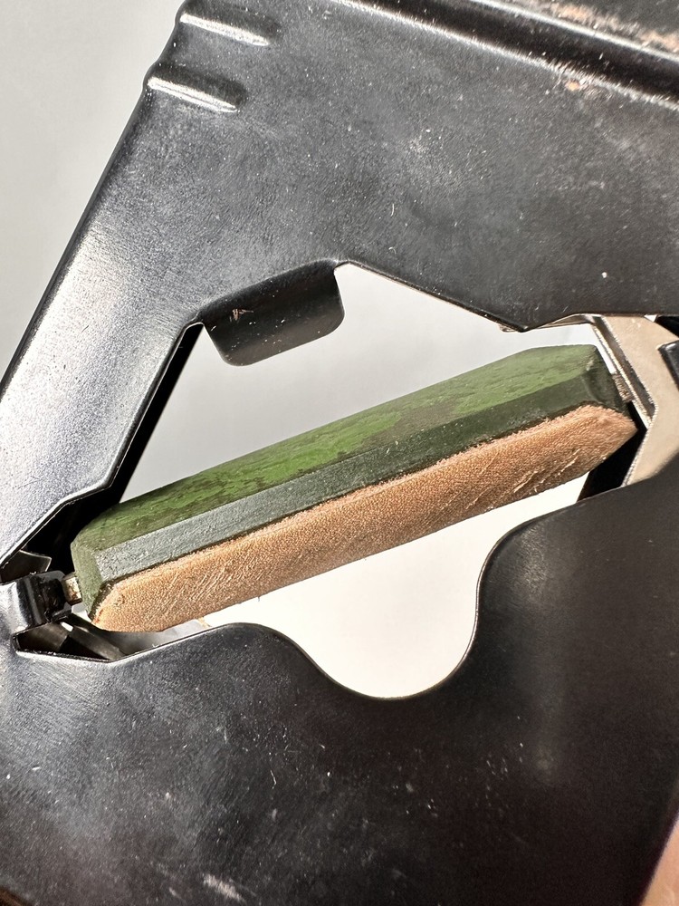 Vintage Soviet Russian Barber Razor Blade Sharpener Machine Tool Box 1950s