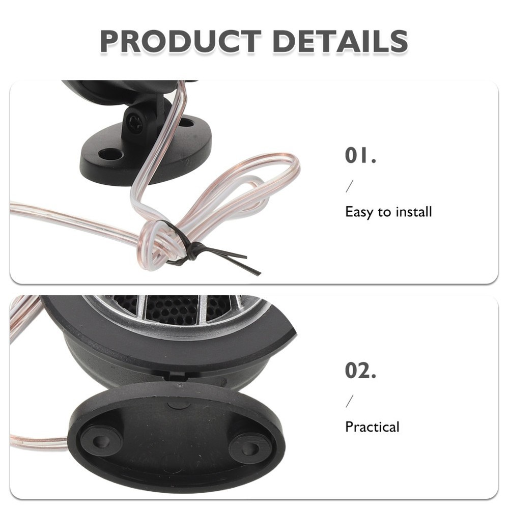 Speaker Assembly Car Accessories Replacement Mini Audio 45° Adjustable Tweeters