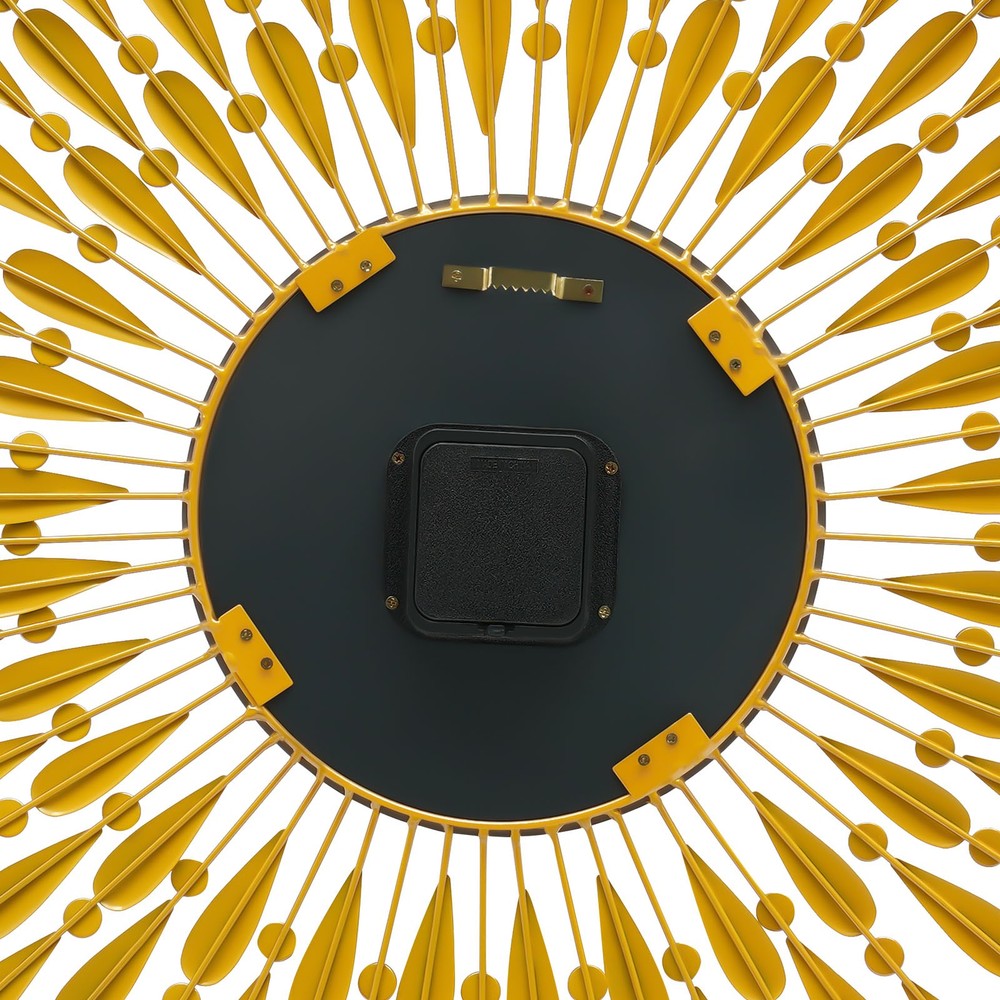 Large Wall Clock Gold Silent Wall Clock Retro Crystal Clock Wall-Mounted Decor