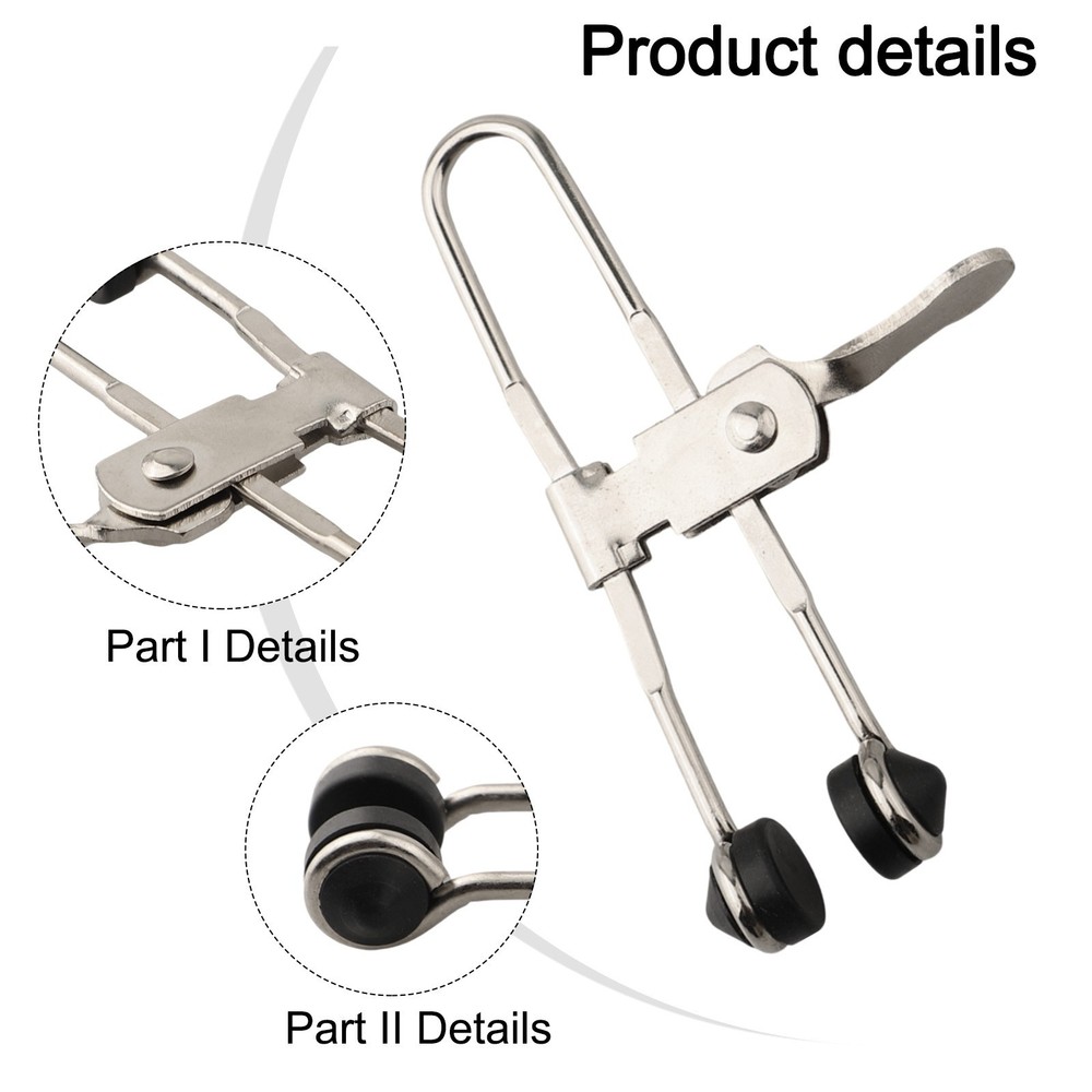 Spring Steel and Rubber Grid Clamps Set for Secure Installations 2 pcs