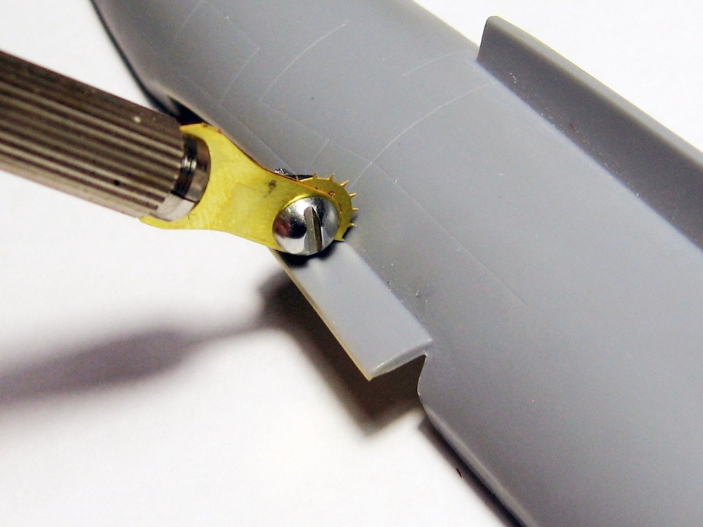 Angled Movable Riveting Tool for scale model panel lines Set