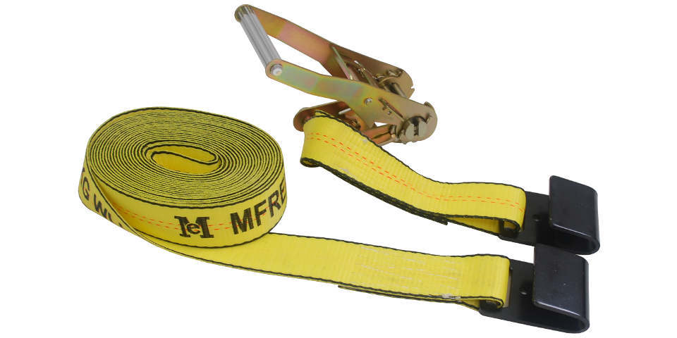2'' Ratchet Strap Tie Down Flat Hooks, 30'