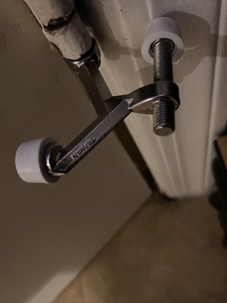 Hinge Doorstop Adjustable 30 Degree Chrome