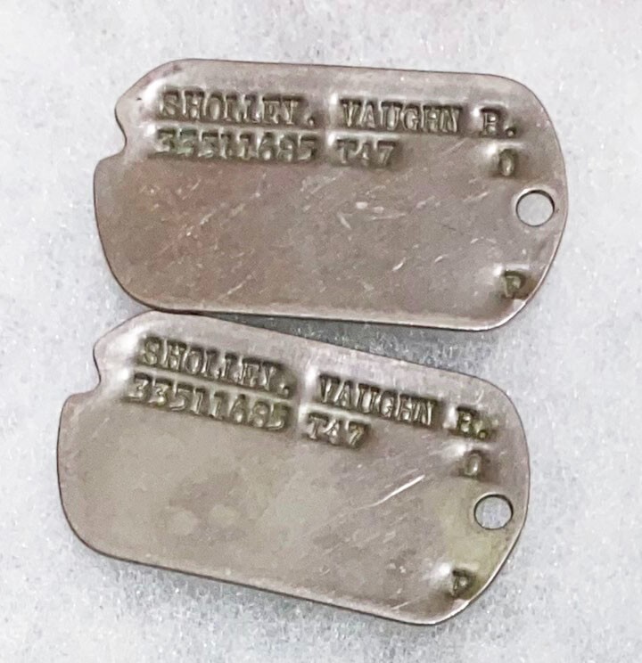 Post-WWII Vaughan Sholley T-47 Dog Tag Set