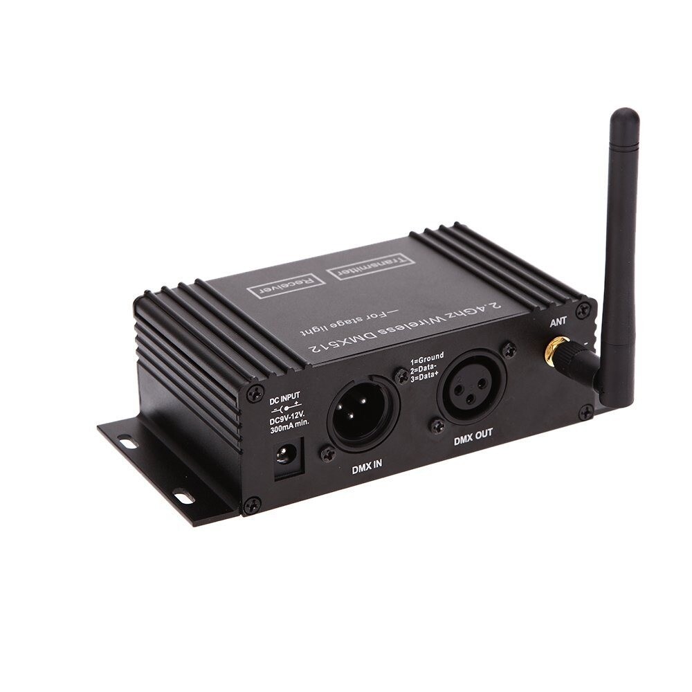 Wireless 2.4G DMX512 DJ Stage Lighting Console LCD Display Transmitter Receiver