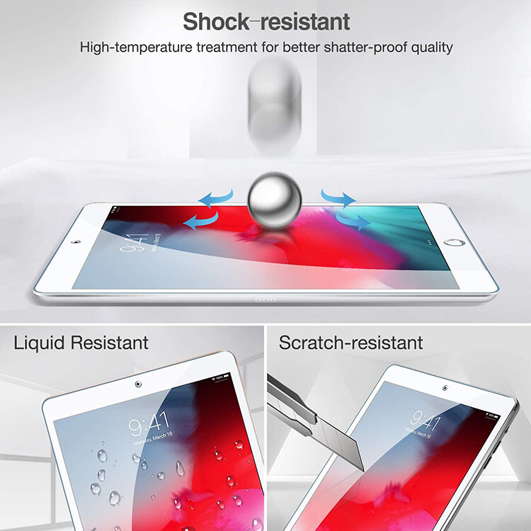 Glass Pro+ For IPad 12.9 With Button Premium Tempered Glass Screen Protector