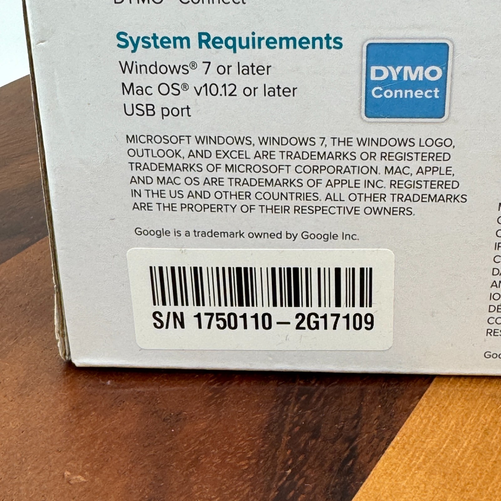 Dymo LabelWriter 450 Thermal Printer Model 1750110 New Open Box