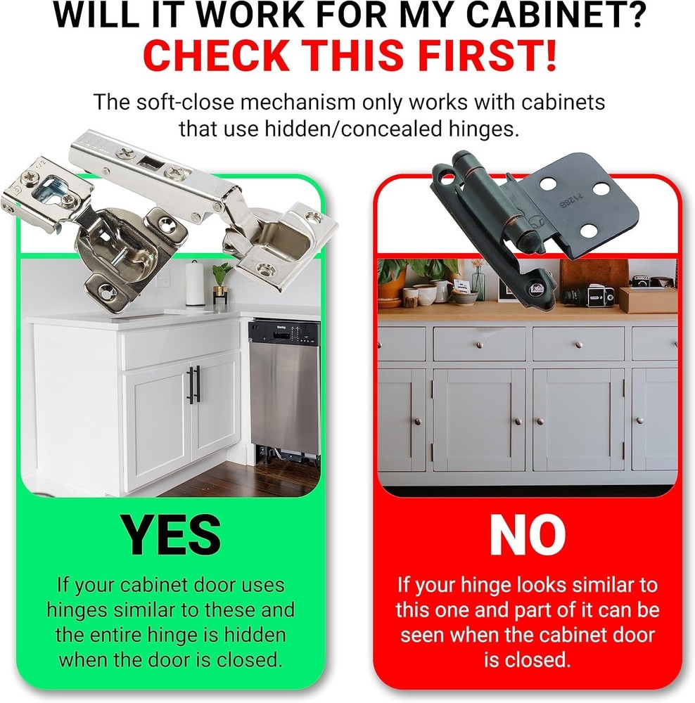 10 Pack Hardware Soft Close Damper Cabinet Doors/Compact/SoftClose Cabinet