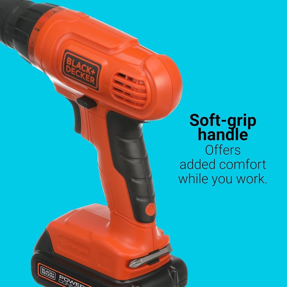 BLACK+DECKER 20V MAX* POWERCONNECT Cordless Drill Driver Kit with Drill Bit Set