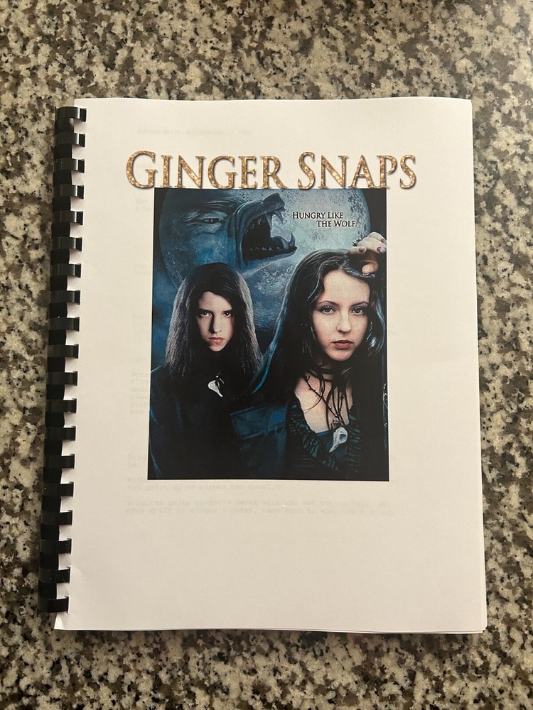 Ginger Snaps Horror Movie Script Reprint Full Screenplay Script
