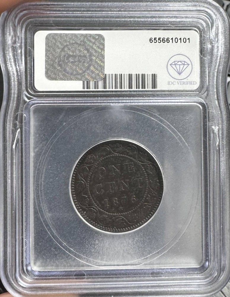 1876 H canada Bronze CENT ICG VF-30 IDC Verified