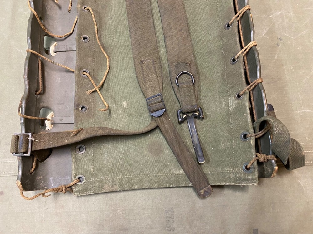 ORIGINAL WWII US ARMY M1944 EQUIPMENT AMMO CARRY PACK BOARD BACKPACK-DATED 1944