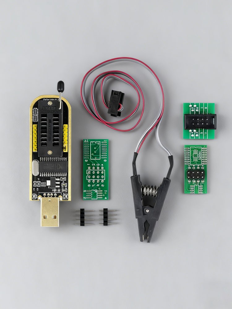 CH341A SOIC8 SOP8 Flash Chip EEPROM Programmer IC BIOS Test Clips 24 25 SeriesD4