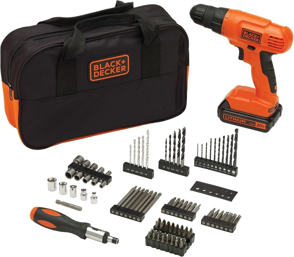 BLACK+DECKER 20V MAX* POWERCONNECT Cordless Drill Driver Kit with Drill Bit Set
