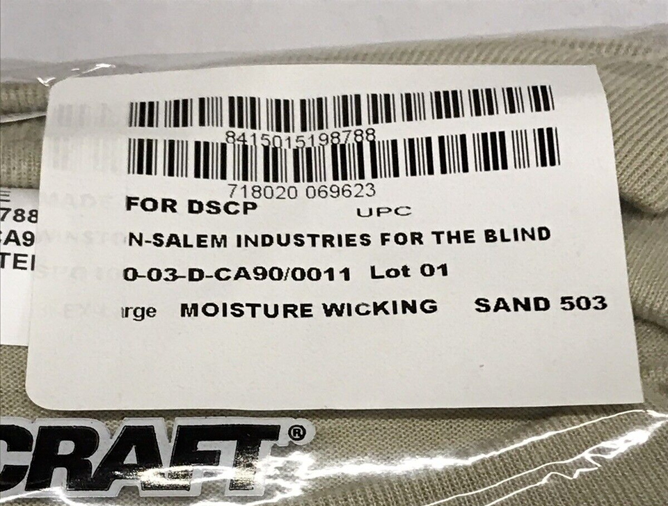 Moisture Wicking Polyester T Shirt (3 Pack) Sand - X Large Reg NEW USGI