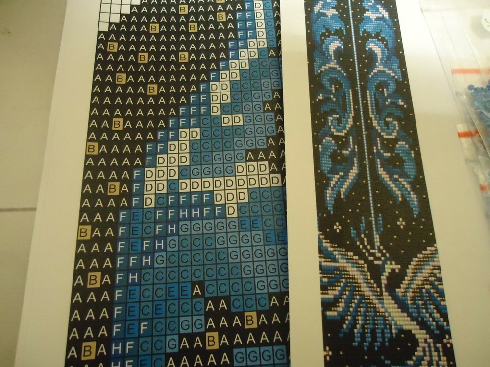 Kit for making a necklace gerdan. Beading Loom Pattern. #B3a