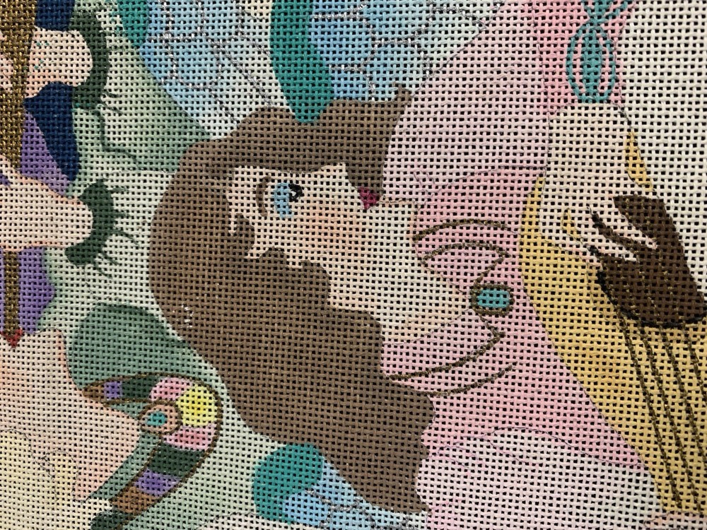 18 Count Hand Painted Needlepoint Angel Chorus Canvas By Dede