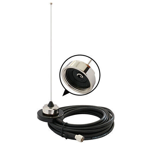 VHF 136-155MHz NMO Antenna Magnetic Mount W/ MINI  RG58 Cable Mobile Radio