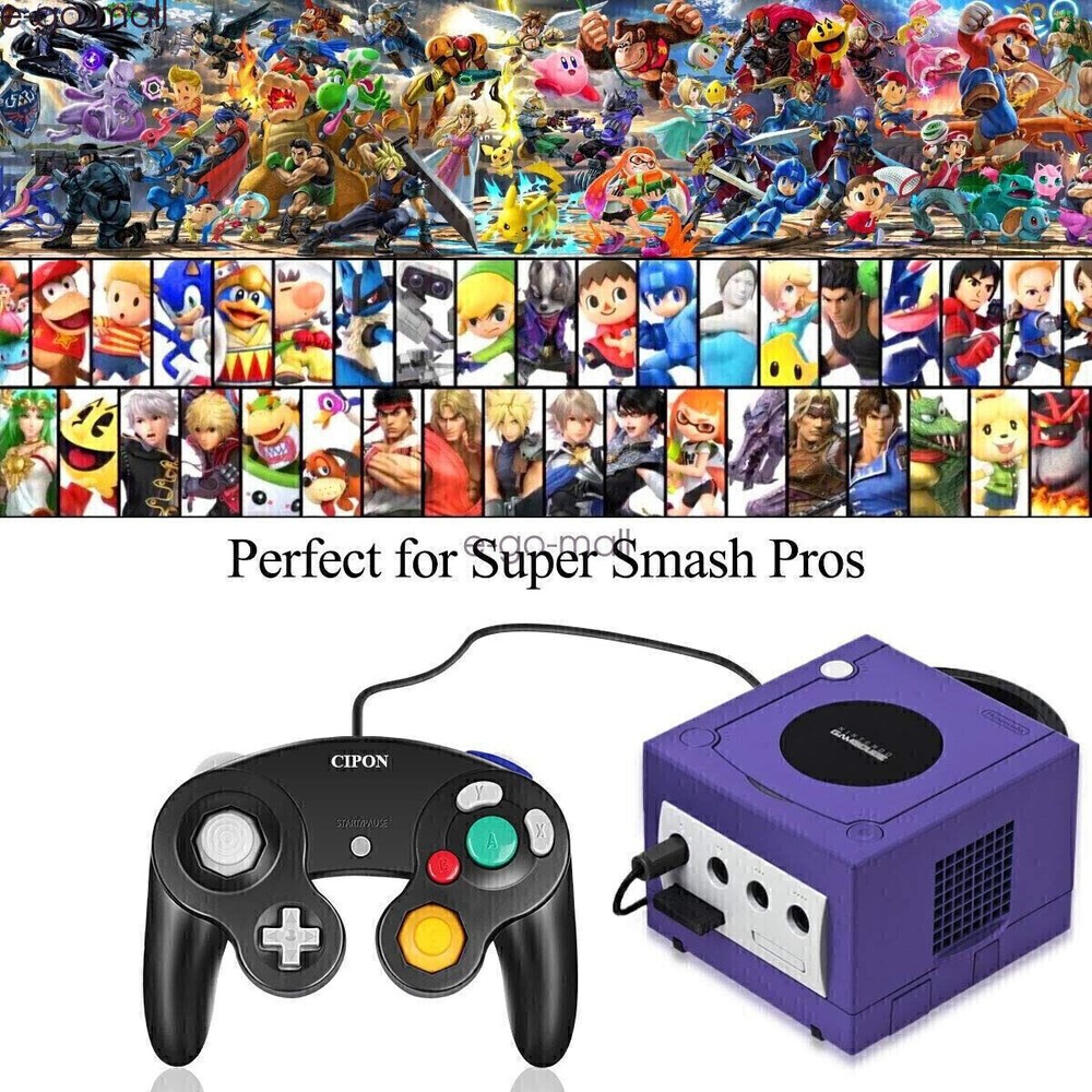 2 Pack Wired Gamecube Controller for Switch Wii U PC(need adapter) GameCube