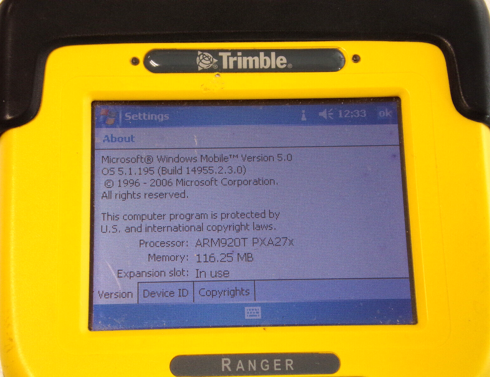 Trimble Ranger 51C11671 GPS Data Collector, Microsoft Windows Mobile Version 5.0