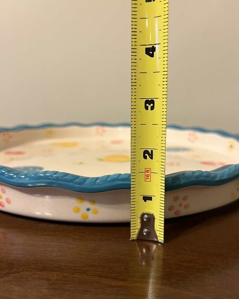 Temptations Tara 12” Easter Egg Hunt Platter Utensils Wooden Serving Paddle EUC