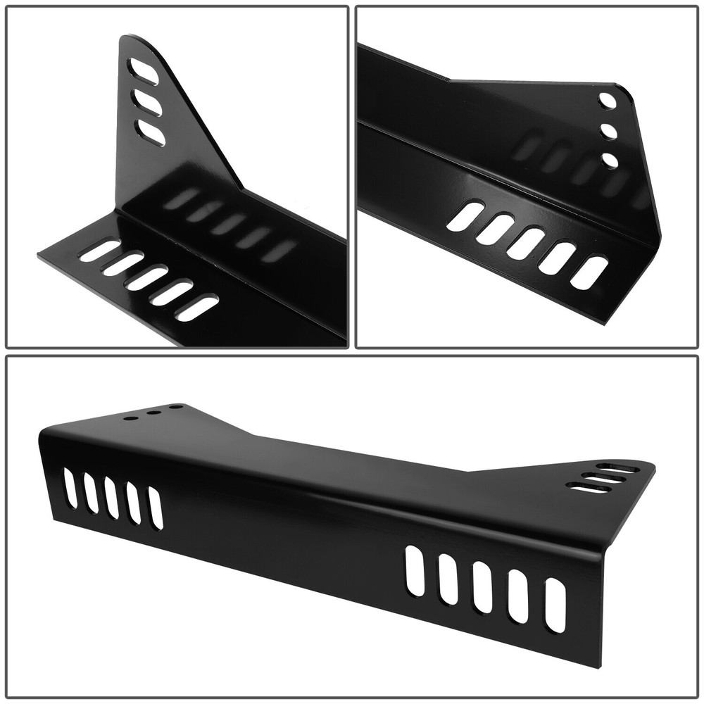 J2 Engineering Pair Adjustable Racing Bucket Seat Side Mount Bracket Universal