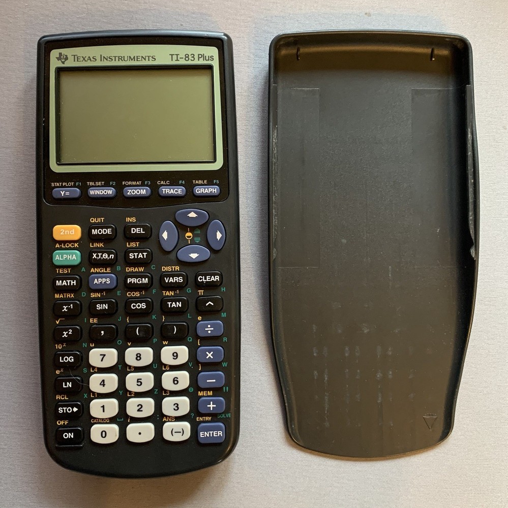 Texas Instruments TI-83 Plus Graphing Calculator With Cover Untested