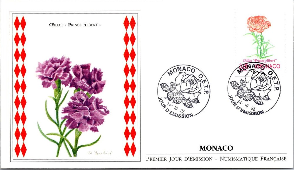 Monaco  FDC 1995 Prince Albert Cillet - A03353