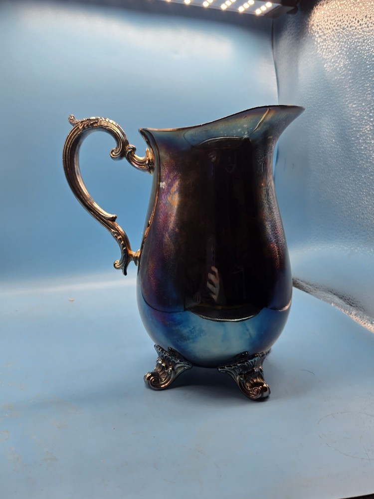 Vintage Gorham  Silverplate  Brass Water Pitcher