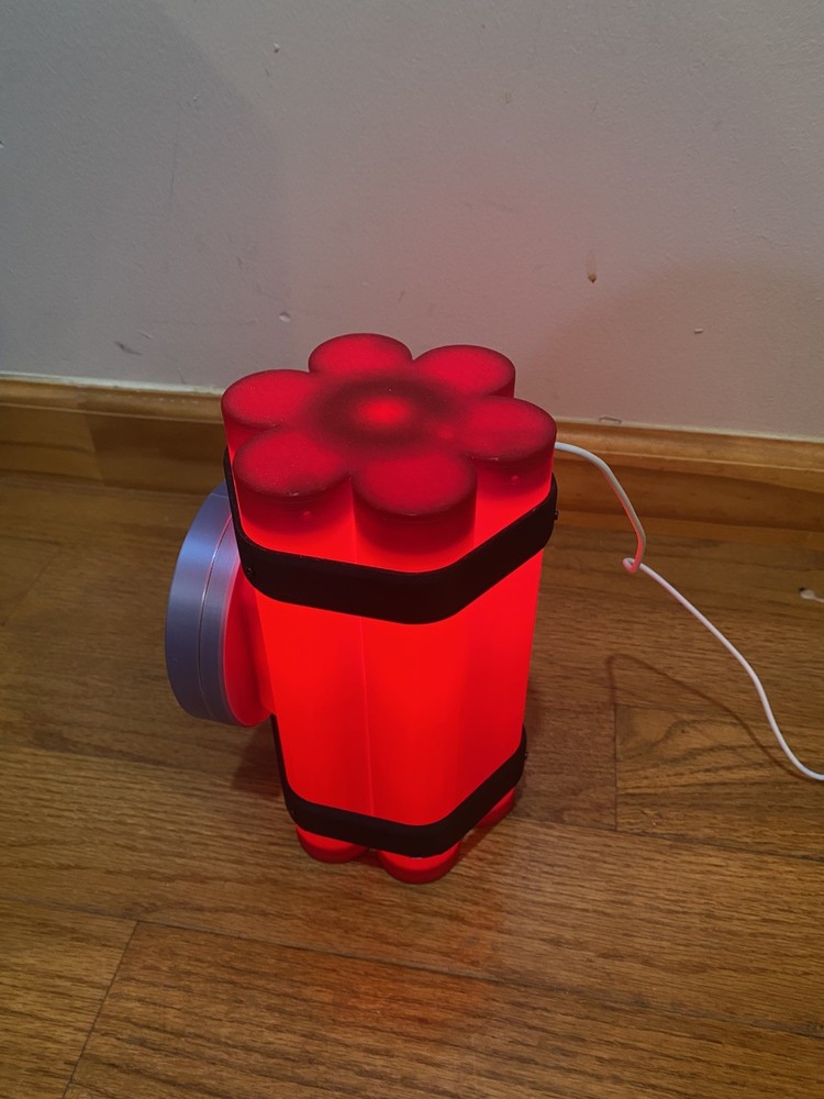 dynamite clock and lamp