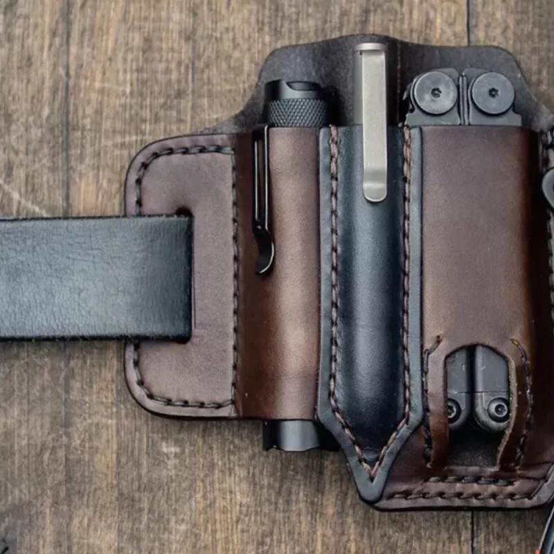 Multitool Genuine Leather Sheath EDC Pocket Organizer Tool Holder